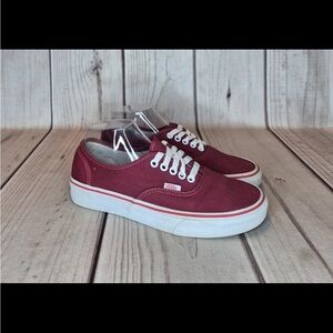 Vans Off The Wall Burgundy Skateboarding Shoes Men's Size 8/ Wmn's Size 9.5